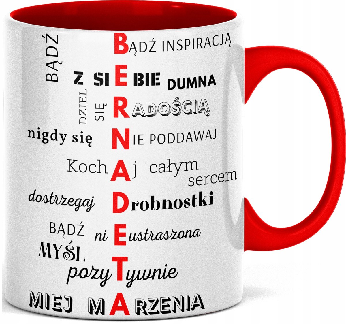 FOTO Kubek z imieniem IMIENINY DLA BERNADETY, BERNADETKI, BENI BERNADETA