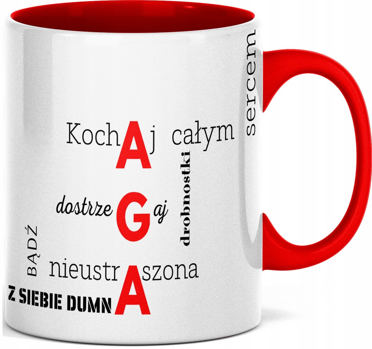 FOTO Kubek z imieniem IMIENINY DLA AGI AGNIESZKI IMIĘ AGA NA 30,40,50