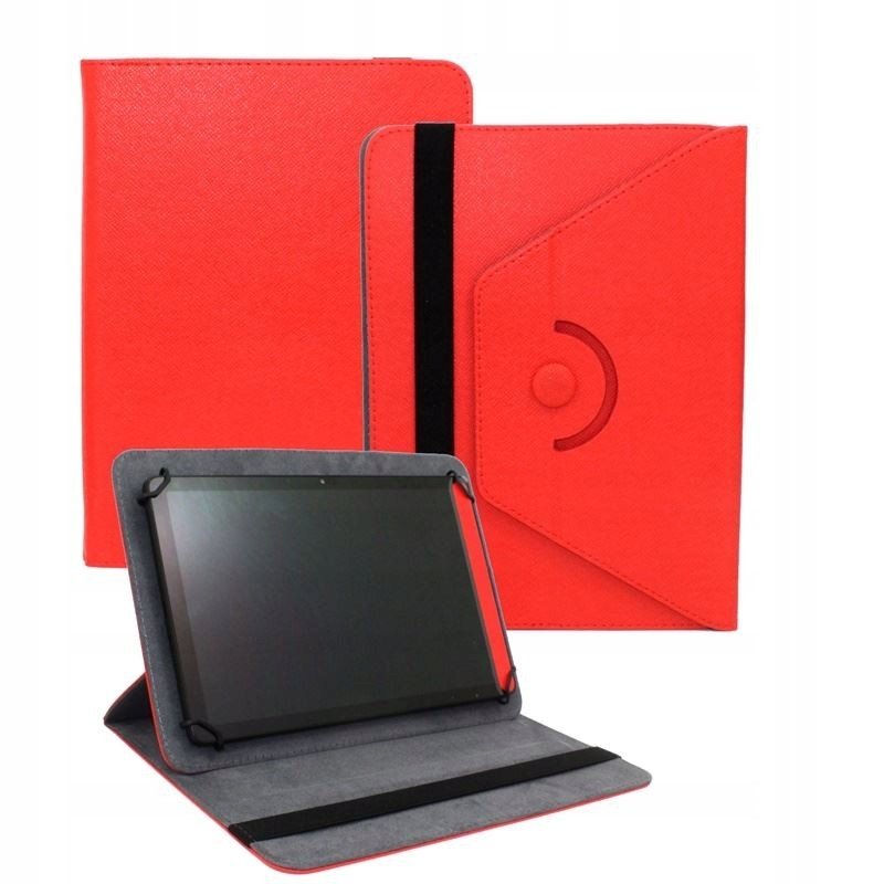 Etui 360 Do Tabletów 10 Cali Uniwersalne Orbi Czerwone Obudowa Pokrowiec Pokrowiec Case Obudowa Futerał