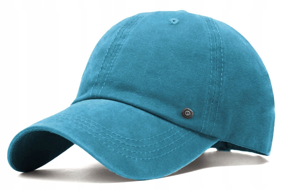 Czapka Z Daszkiem Vintage Bejsbolówka Bawełniana Turkusowa Pako Jeans