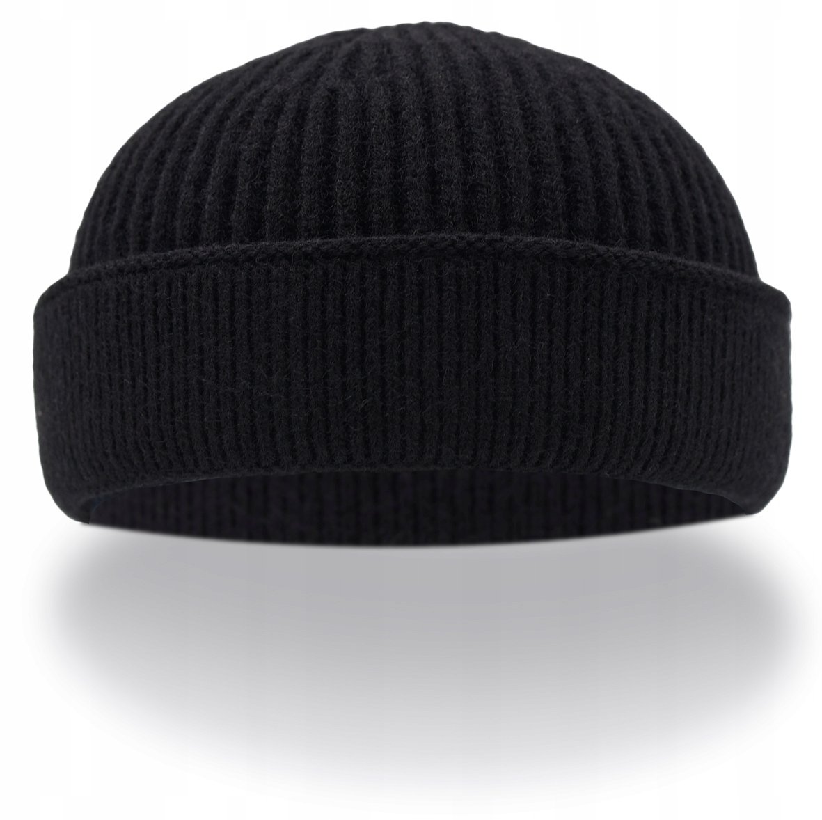 Czapka Dokerka Zimowa Męska Czarna Leon Bez Daszka