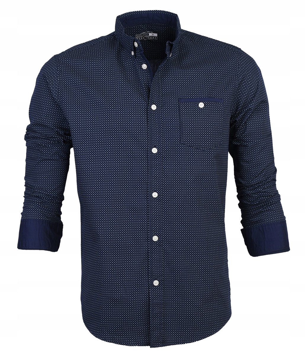 Koszula Męska Regular JOB Długi Rękaw styl Casual