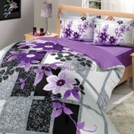 Pościel satyna bawełniana RIXOS LILA