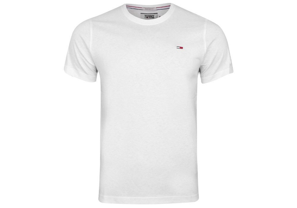 TOMMY HILFIGER MĘSKA KOSZULKA T-SHIRT TJM ORIGINAL JERSEY TEE WHITE DM0DM04411 100 - Rozmiar: XXL