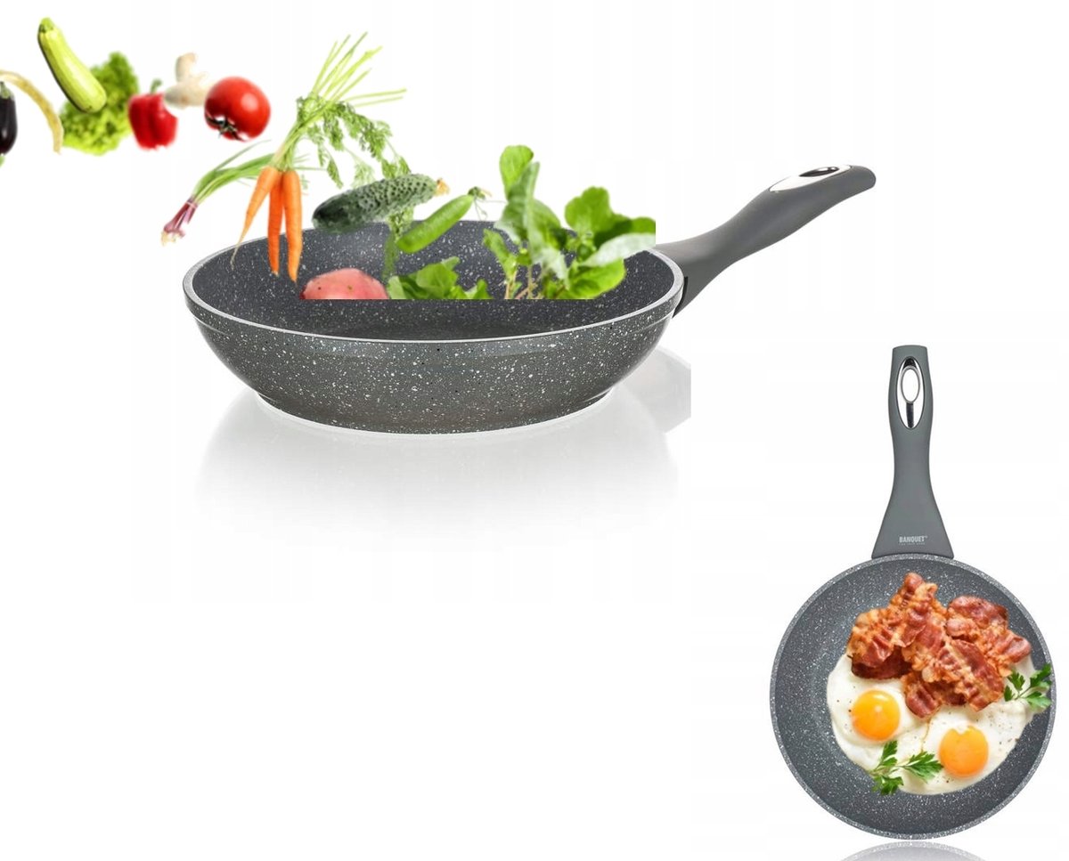 PATELNIA PATELKA ALUMINIOWA 20cm GRANITE banquet marmurkowa pieczenia obiad