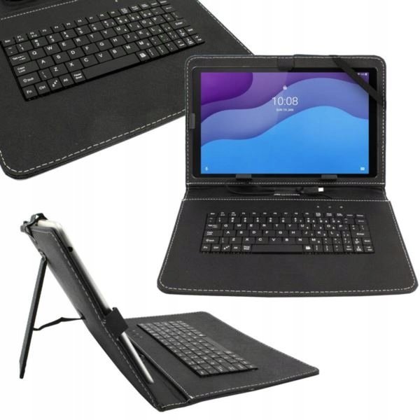 Etui Na Tablet Z Klawiaturą Case Uniwersalne 10'' Pokrowiec Case Obudowa Futerał