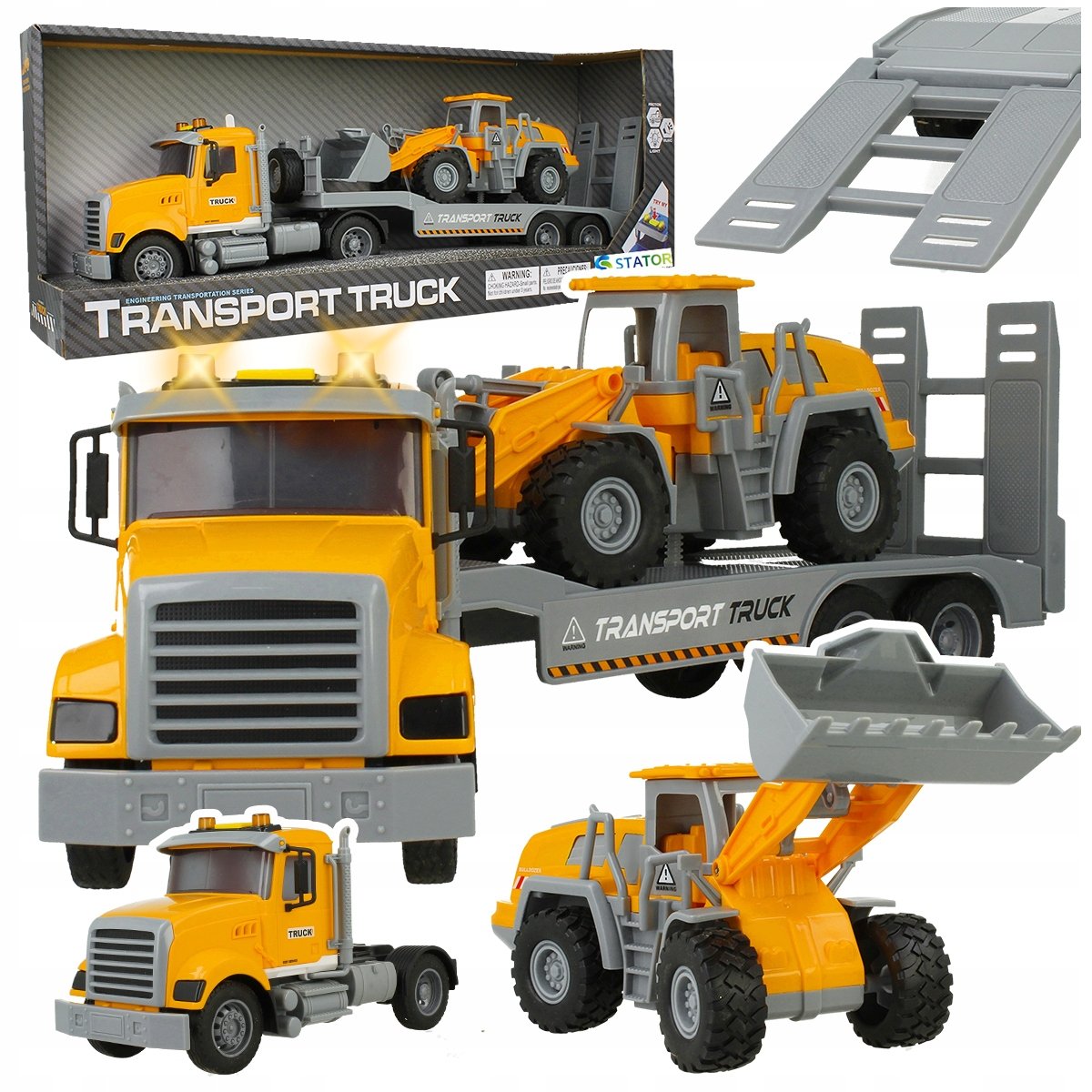 SAMOCHÓD TIR CIĘŻARÓWKA Z NAPĘDEM AUTO KOPARKA ZESTAW ŚWIATŁA DŹWIĘKI 55 CM Z2220