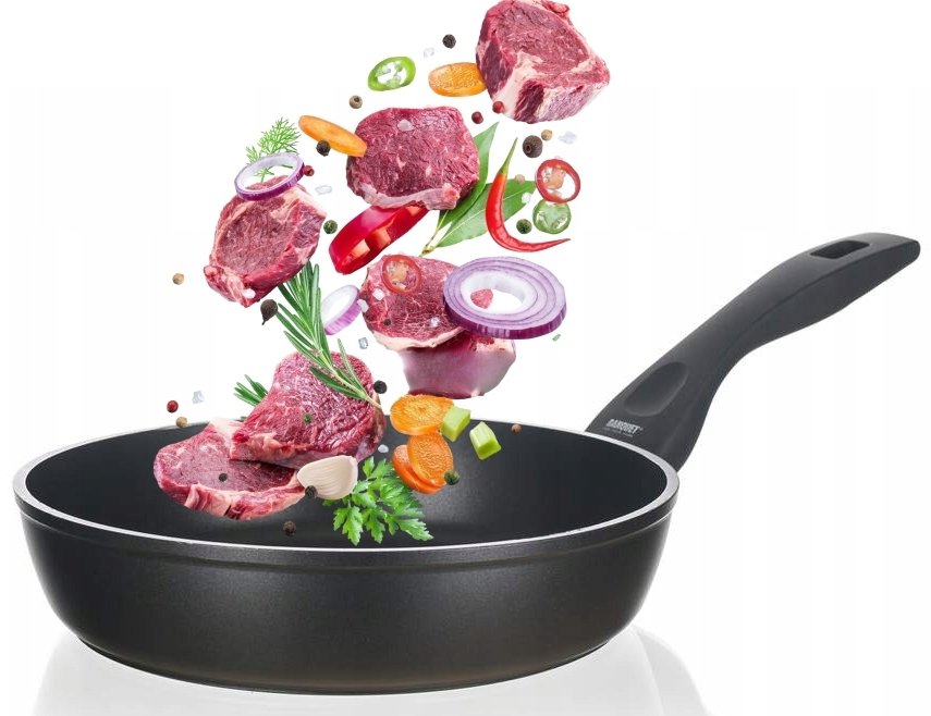 PATELNIA grazia 24 cm nieprzywierająca BANQUET czarna premium do smażenia