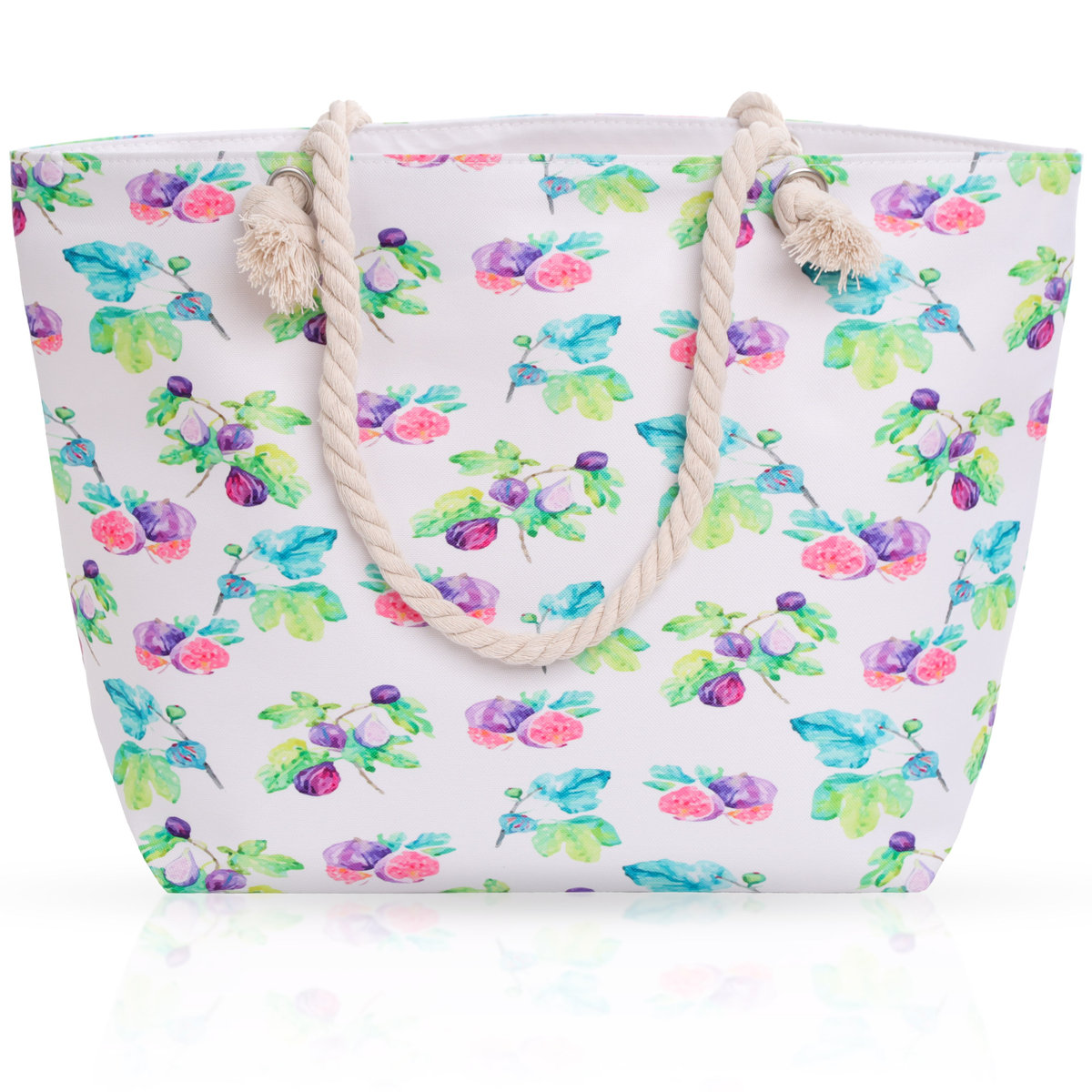 Torba plażowa damska BEACH TOTE FRUIT w kwiaty