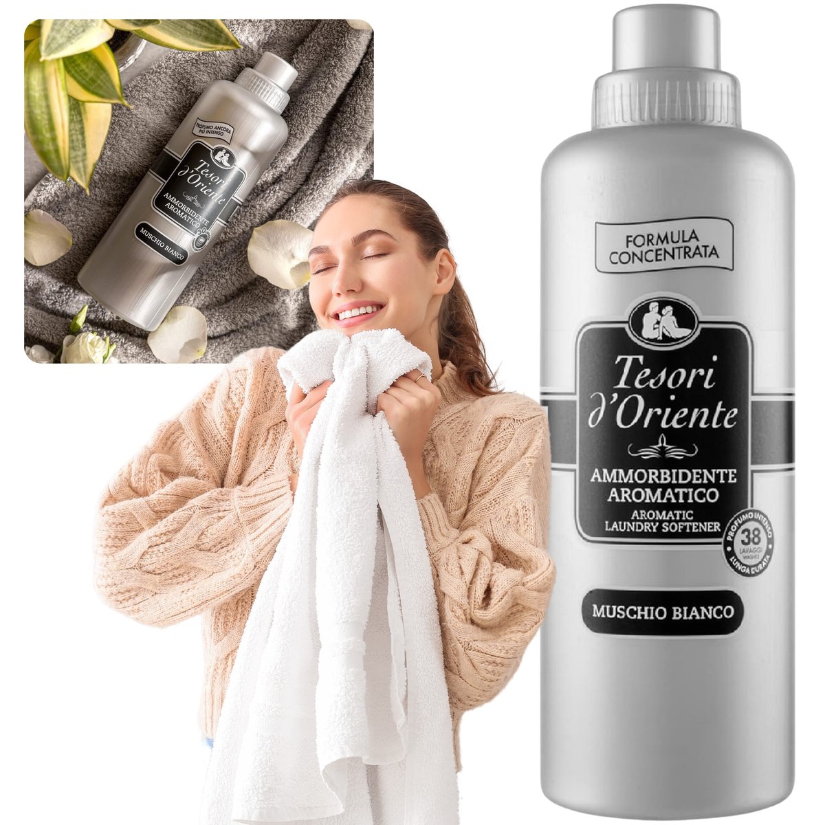 Tesori d'Oriente Muschio Bianco skoncentrowany płyn do płukania 760 ml x3