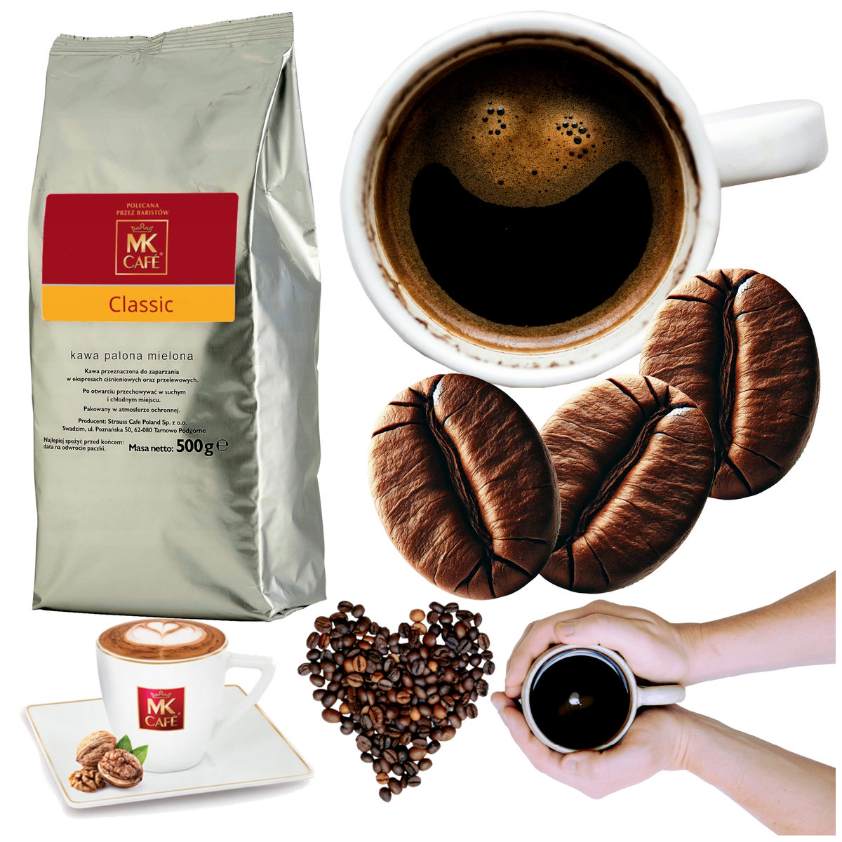 Kawa mielona MK CAFE 0,5 kg Classic 500 g oryginalna tradycyjna do ekspresu