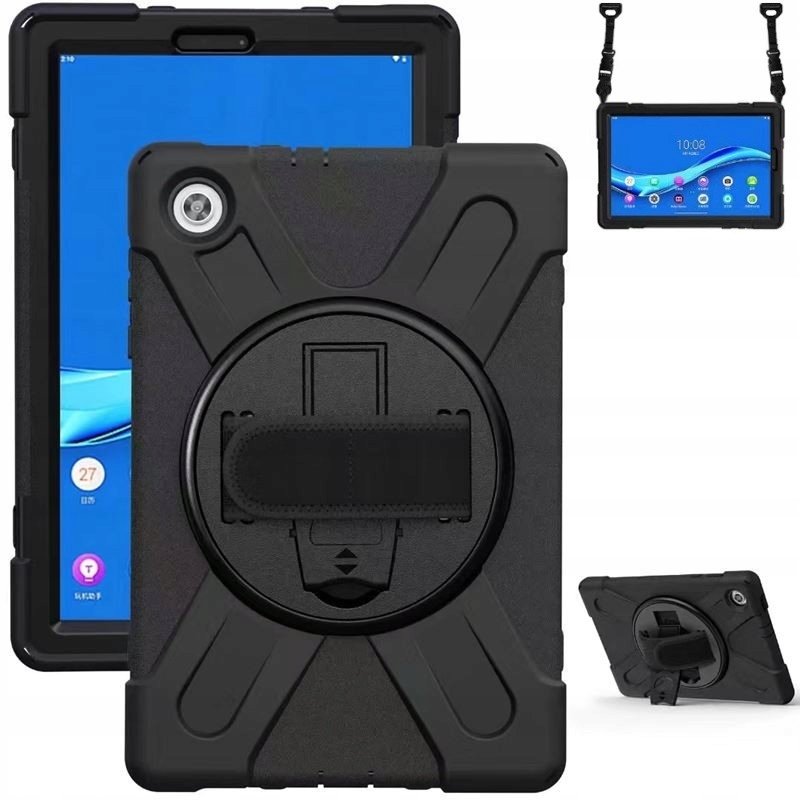 Etui Do Lenovo Tab M10 2Nd 10.1 Tb-X306 Pokrowiec Case Solid 360 Czarne Pokrowiec Case Obudowa Futerał