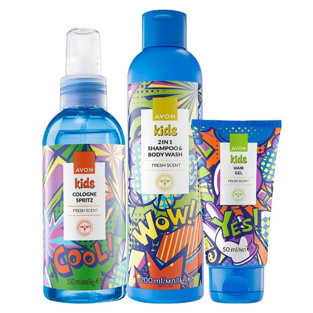 AVON KIDS ZESTAW 3 KOSMETYKÓW FRESH SCENT DLA CHŁOPCÓW