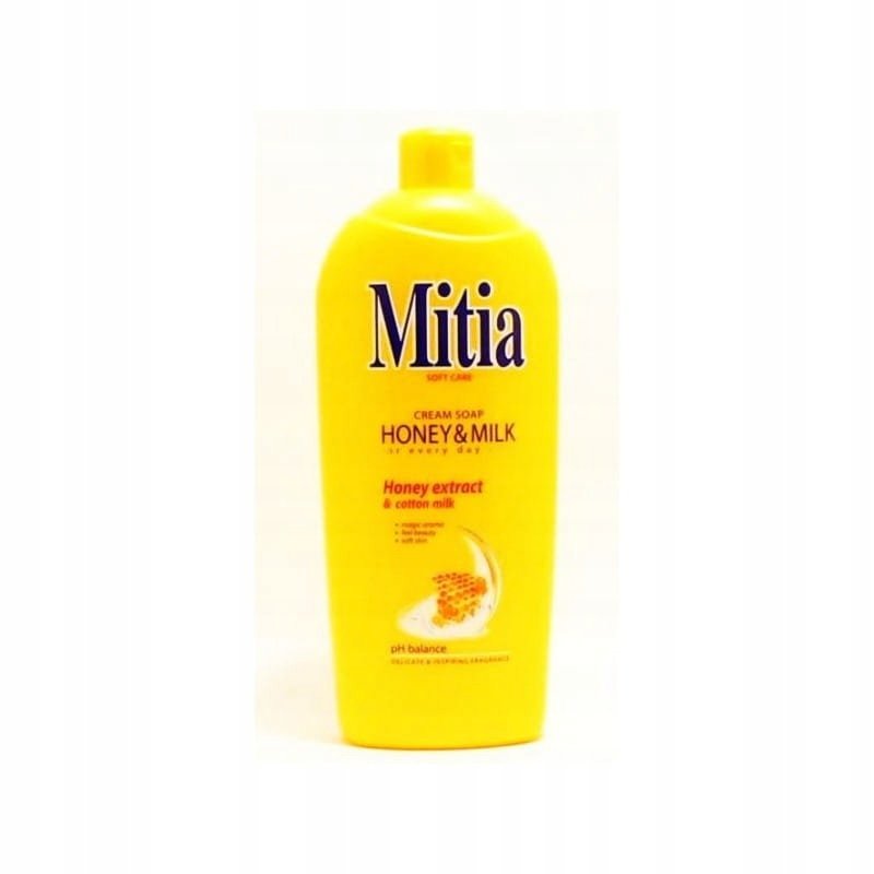 TOMIL MITIA MYDŁO 1000 ml ZAPAS Honey & Milk KREMOWE