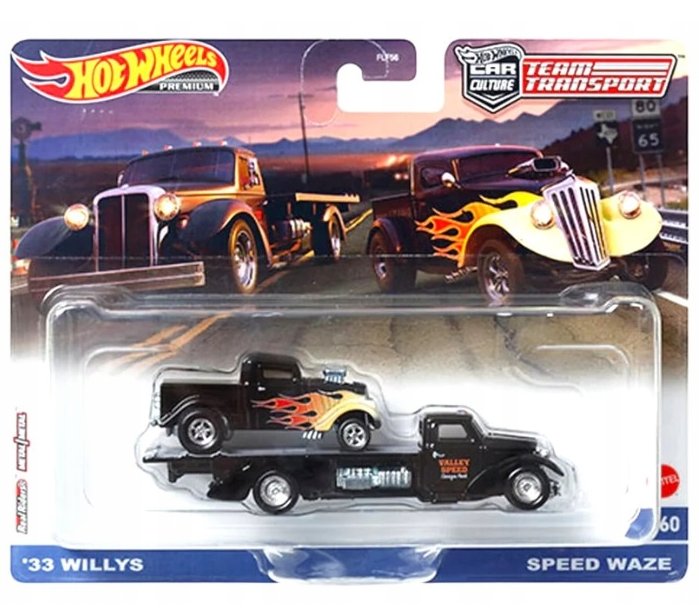 HOT WHEELS Team Transport #60 HKF48 1933 Willys & Speed Waze Truck