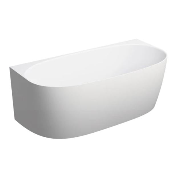 Wanna wolnostojąca Omnires Valencia M+ 158x77 cm owalna kompozyt biały mat VALENCIASWPBM