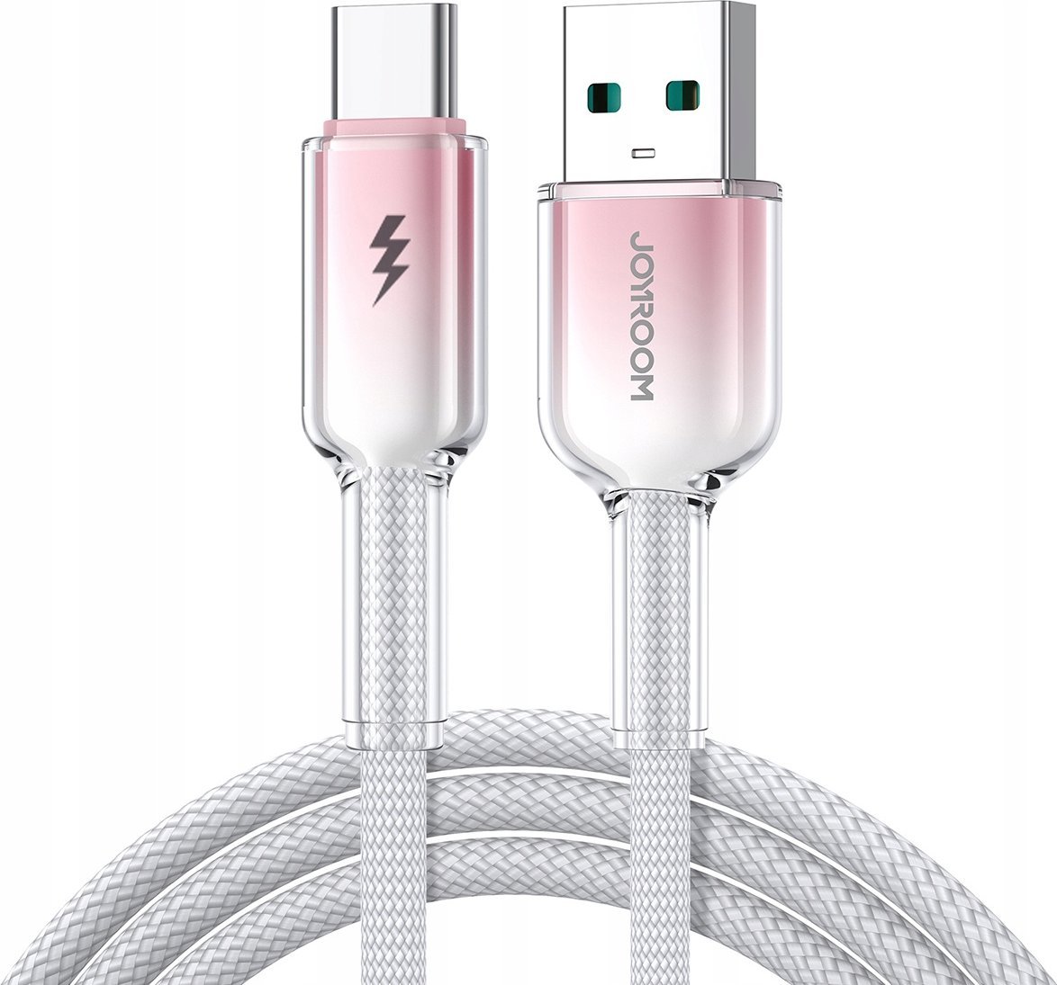 Kabel Joyroom S-A42 Crystal-Clear Series 3A USB-A / USB-C 1.2m biały