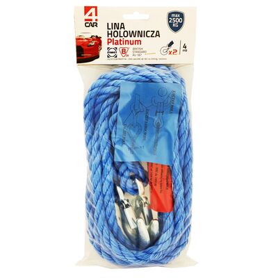 Linka holownicza z hakiem 2500 kg atest 4Car