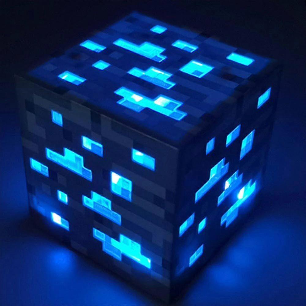 Minecraft Game Peryferyjni górnicy Akumulator Lampa nocna Latarka Zabawka Niebieski