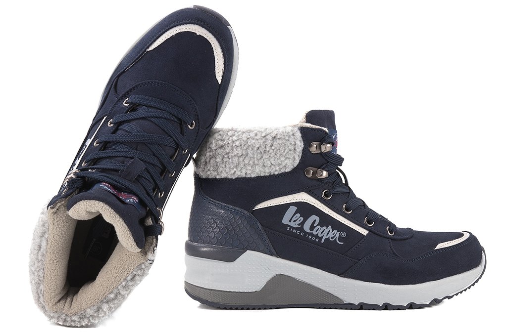 Lee Cooper Lcj-21-01-0559L Trzewiki Zimowe Trapery Ocieplane Granatowy 40