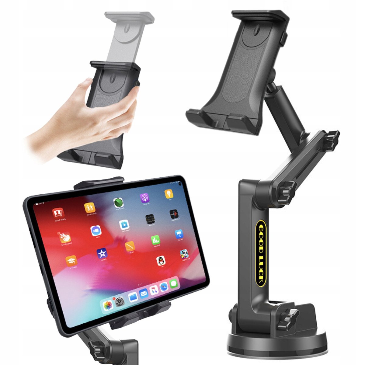 UCHWYT SAMOCHODOWY NA TABLET TELEFON NAWIGACJĘ DO BUSA TIRA NA SZYBĘ KOKPIT