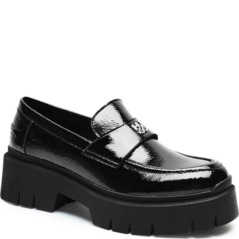 HUGO Skórzane loafersy Kris