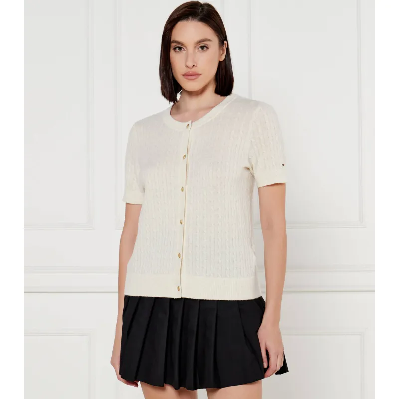 Tommy Hilfiger Wełniany kardigan | Regular Fit