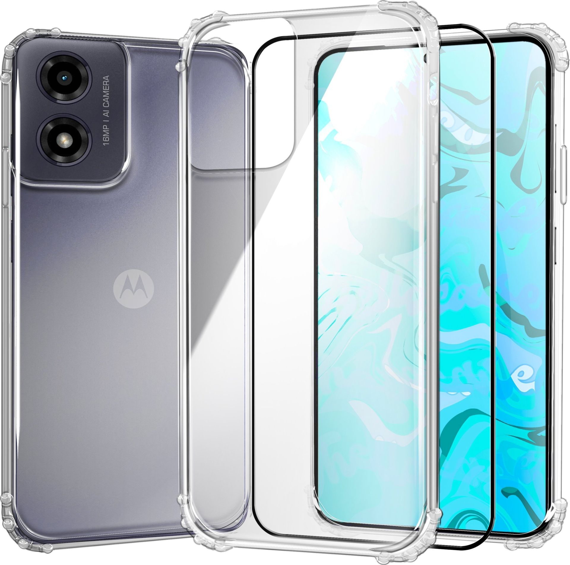 Hello Case ETUI PANCERNE DO MOTOROLA MOTO G04 / G24 CASE SILIKON POKROWIEC SZKŁO