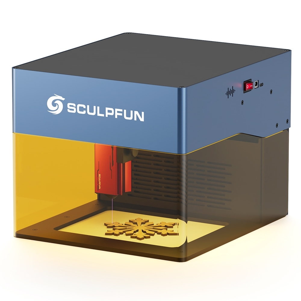 Sculpfun iCube Pro Max 10W Laser Engraver 0 08mm Laser Spot 10000mm/min Engraving Speed 120x120mm