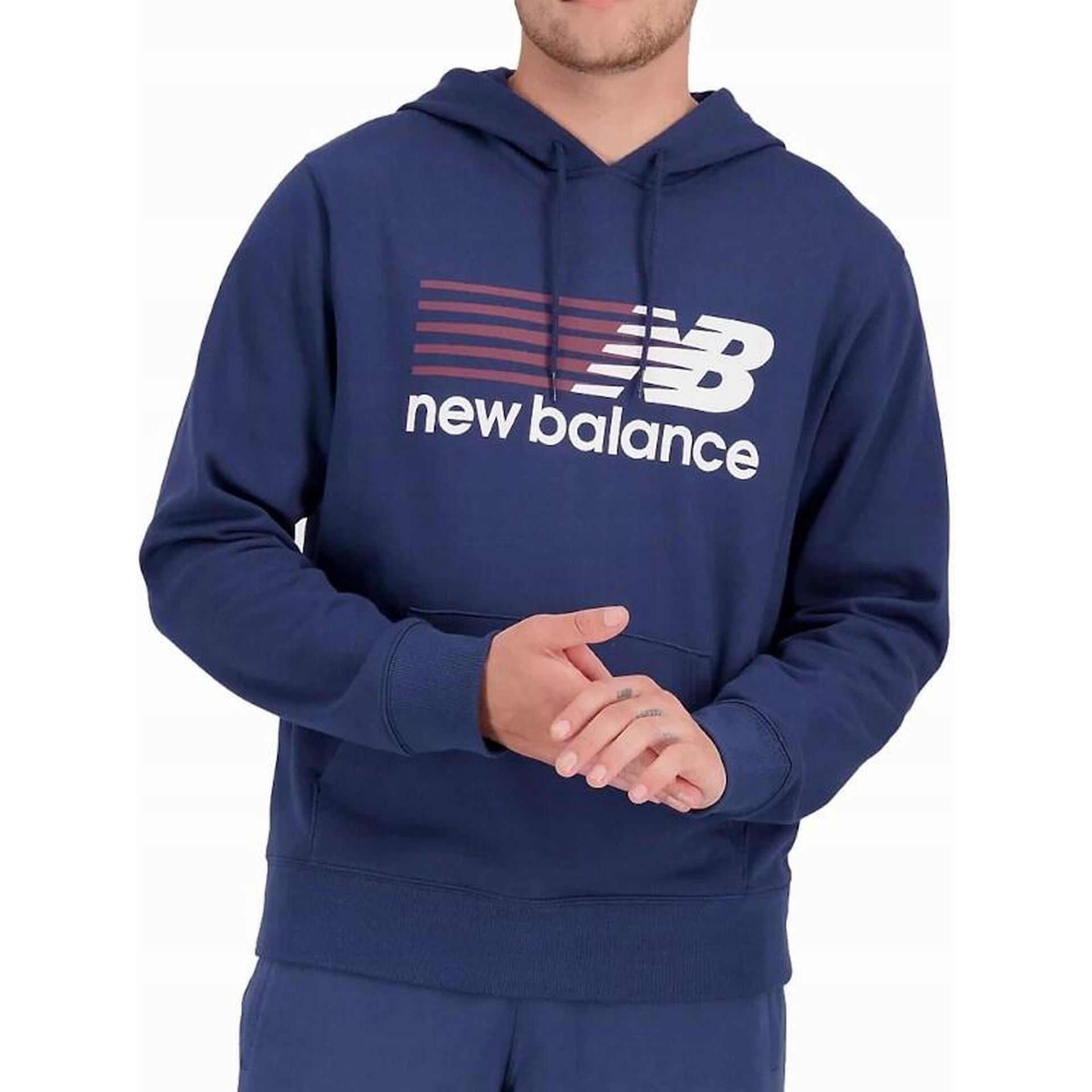 Bluza na co dzień męska NEW BALANCE ciepła z kapturem