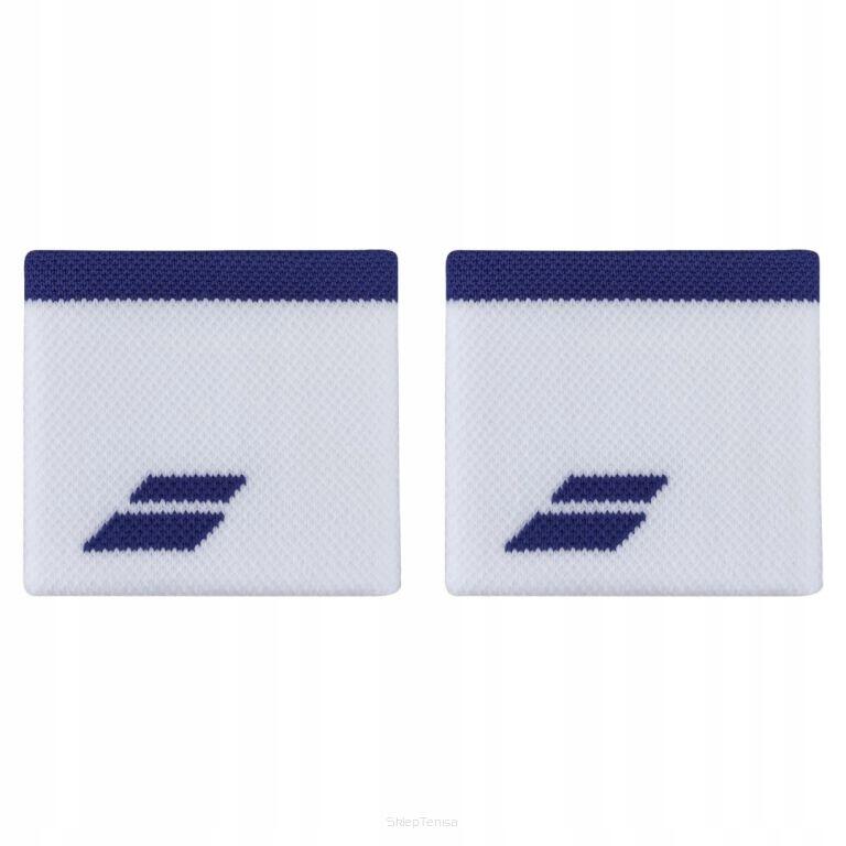 Frotka Babolat  Logo Wristband White/Sodalite Blue