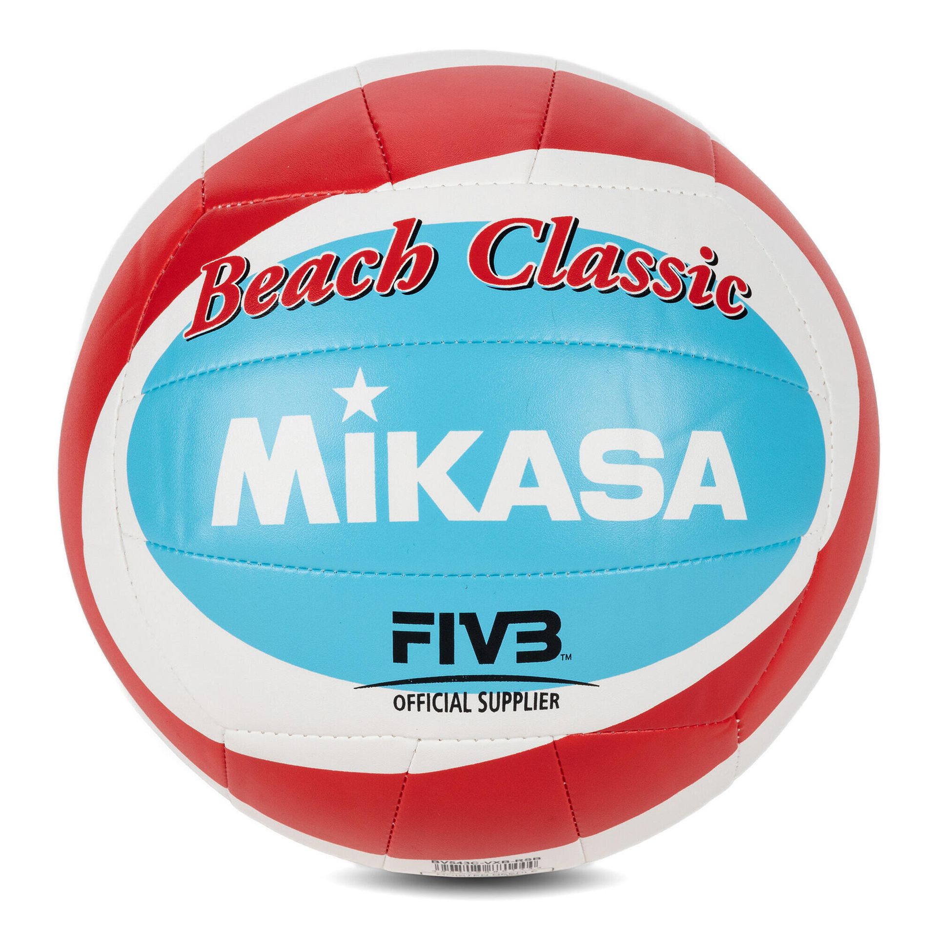 Piłka siatkowa plażowa Mikasa Beach Classic biało-czerwono-niebieska BV543C-VXB-RSB