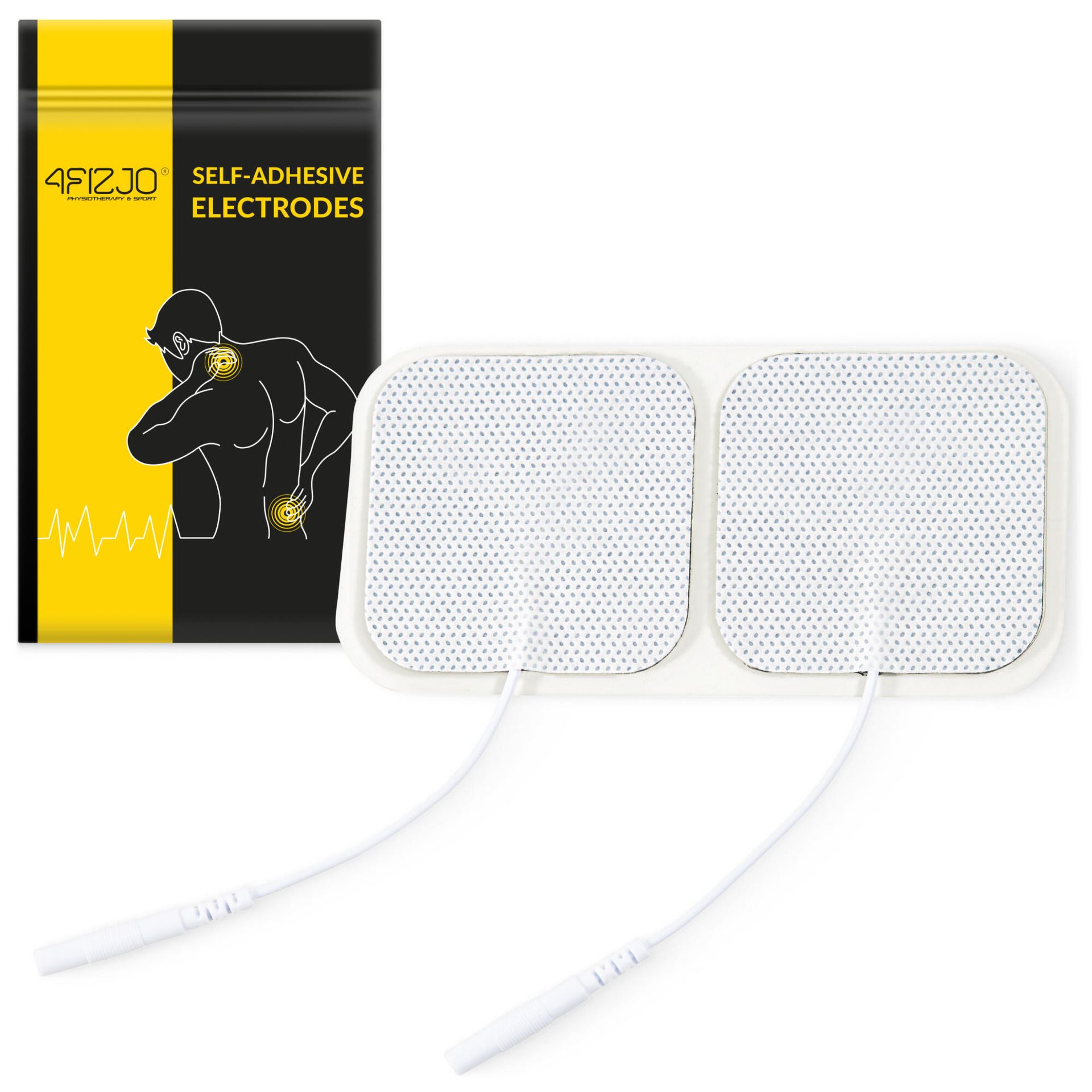 4Fizjo, elektrody żelowe do elektrostymulacji, 2 sztuki
