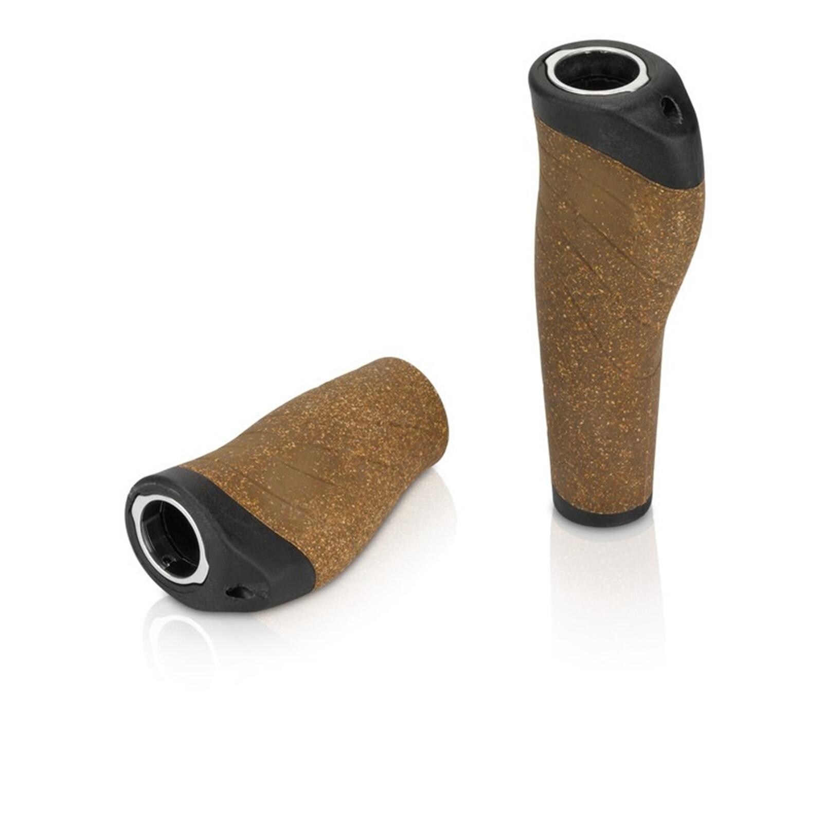 XLC Uchwyty  GR-S32 135/92 mm, brązowa/czarna, korka Compound (1 sztuki) 2501589410