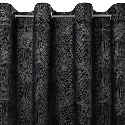 Euro Firany Zasłona Velvet Pierre Cardin Goja 140 x 250 Czarny 1220144