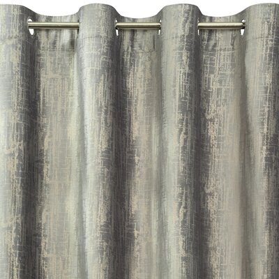 Eurofirany Zasłona Marsala srebrna 140 x 250 cm na przelotkach