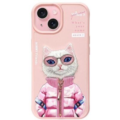 Etui NIMMY Cool&Cute 2.0 Cat do Apple iPhone 15 Różowy