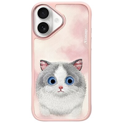 Etui NIMMY Big Eyed Pet 2.0 Cat do Apple iPhone 16 Różowy