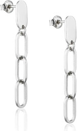 Kolczyki wiszące srebrne Chains Link