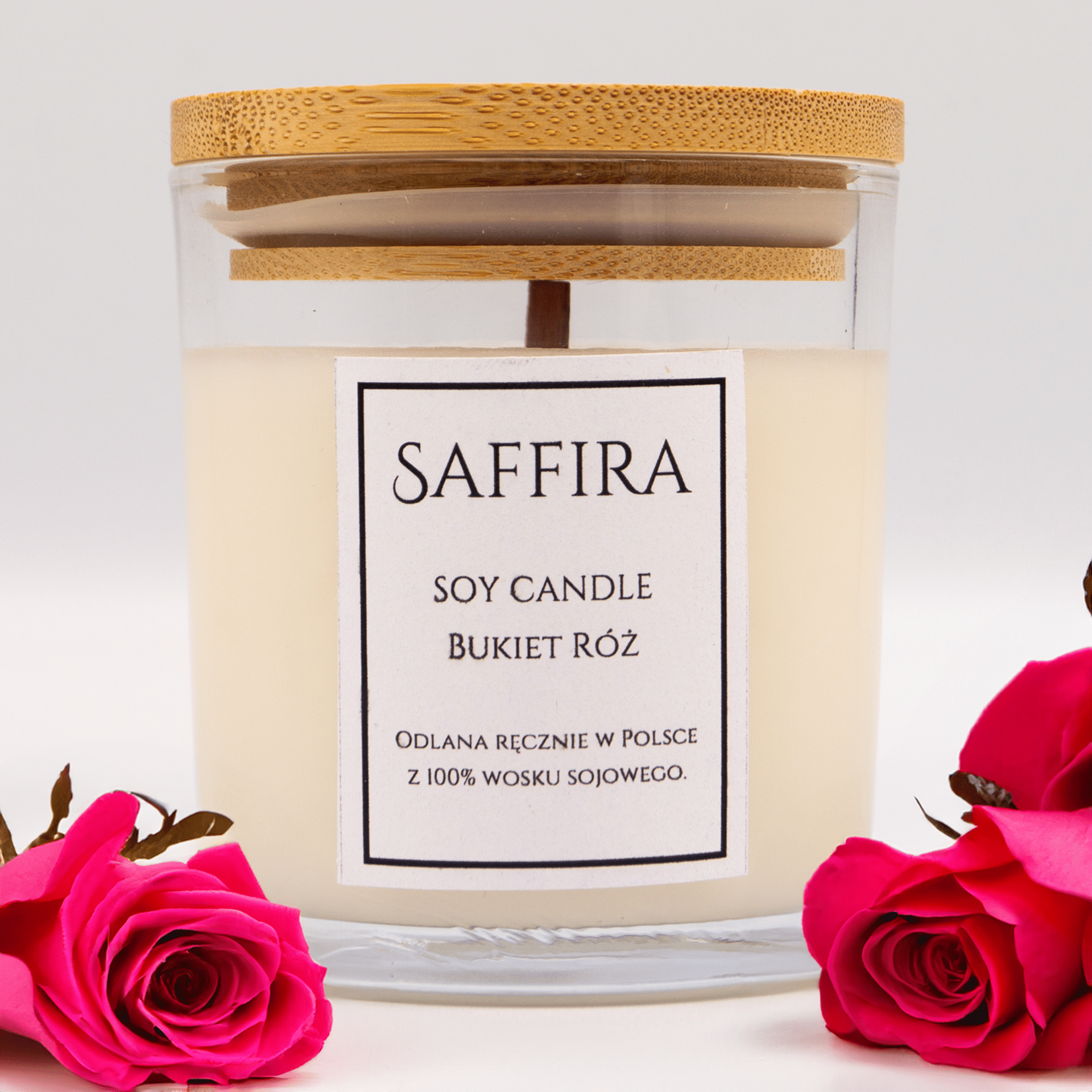 Świeca sojowa - Bukiet róż - 180ml