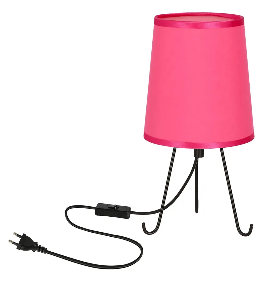 Lampka nocna z różowym abażurem - 4X D246 A1-P57