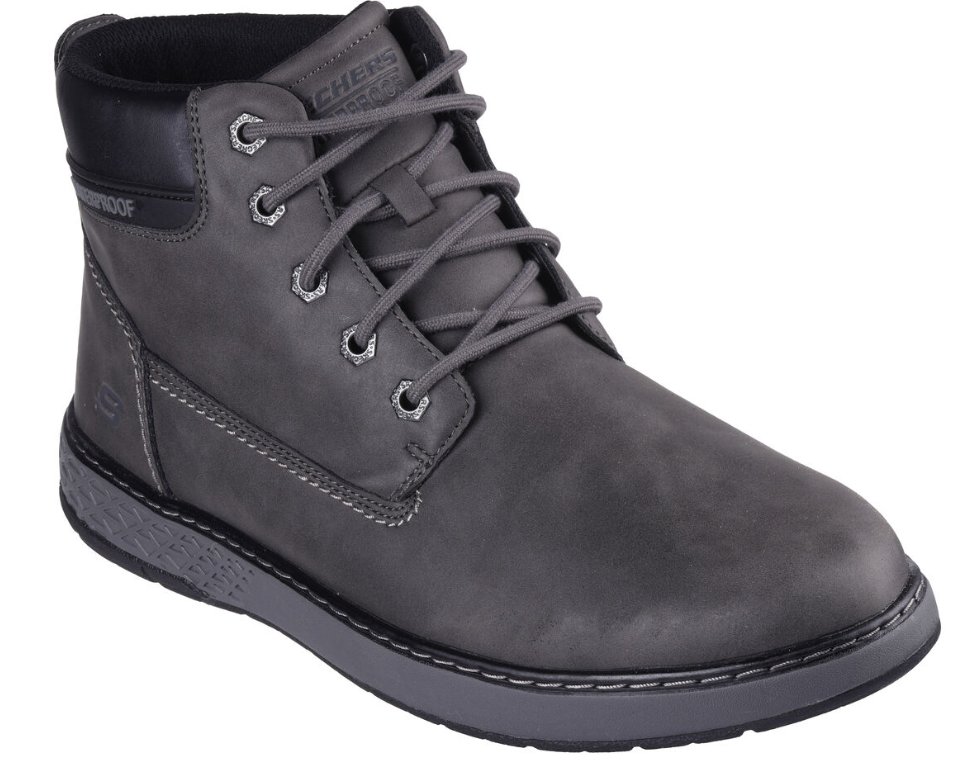 Buty wodoodporne męskie SKECHERS GARLAN DENO grafitowe 42 EU