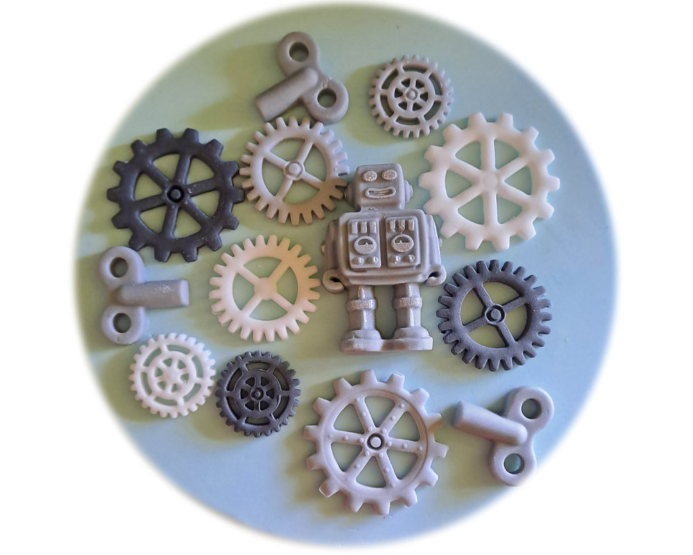 Zestaw na tort Robot + koła zębate