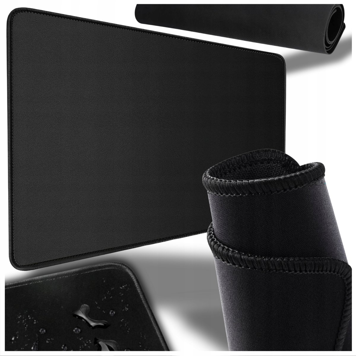 PODKŁADKA POD MYSZ MYSZKĘ GAMINGOWA PODKŁADKA MATA NA BIURKO 35x25cm CZARNA