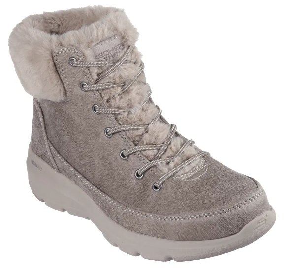 Buty zimowe damskie SKECHERS GLACIAL ULTRA WONDERLAND beżowe 38 EU