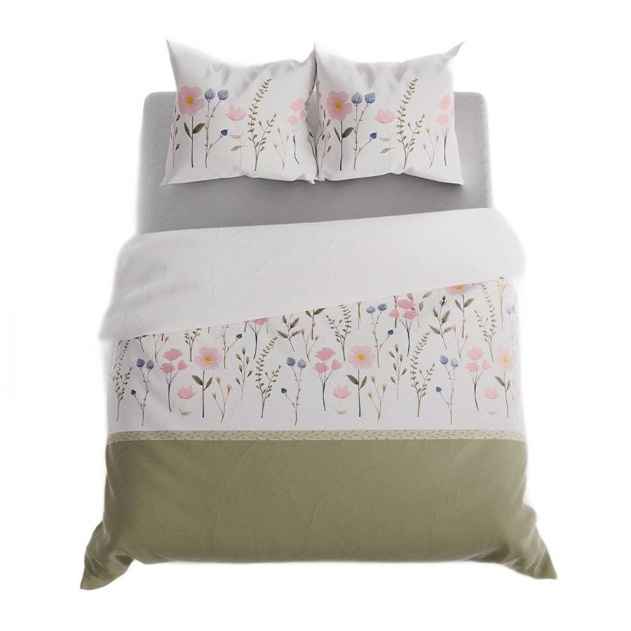 Pościel satynowa 200x220 Fable kwiaty