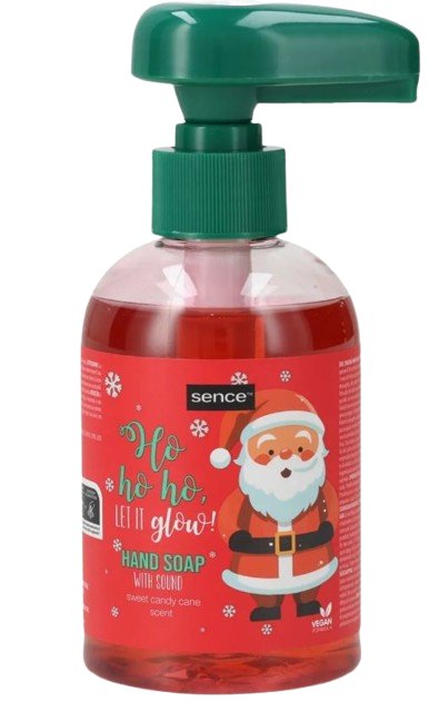Mydło do mycia rąk grające dla dzieci Sence czerwone Mikołaj 250ml
