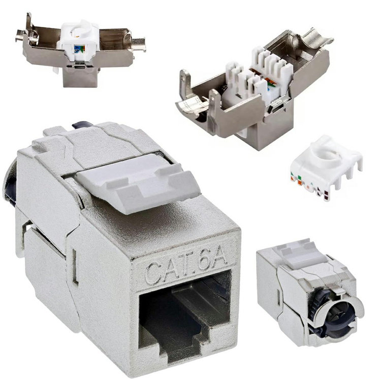 Moduł keystone rj45 beznarzędziowy do punktów krosowych ekranowych RJ10