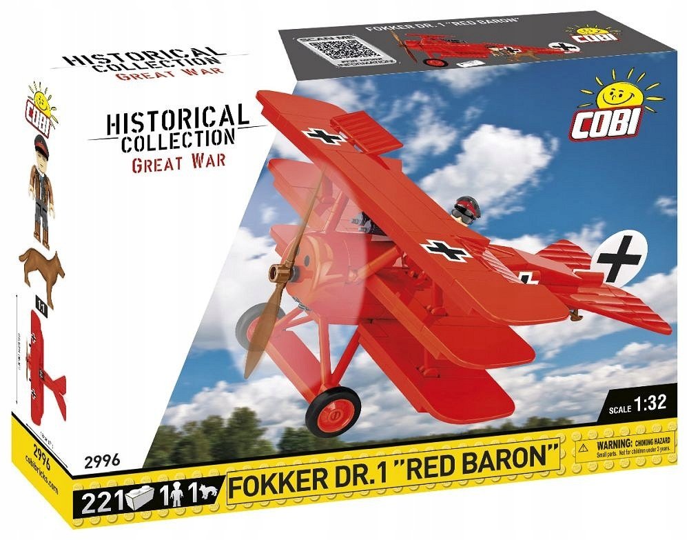 Klocki COBI 2996 samolot FOKKER DR.I 
