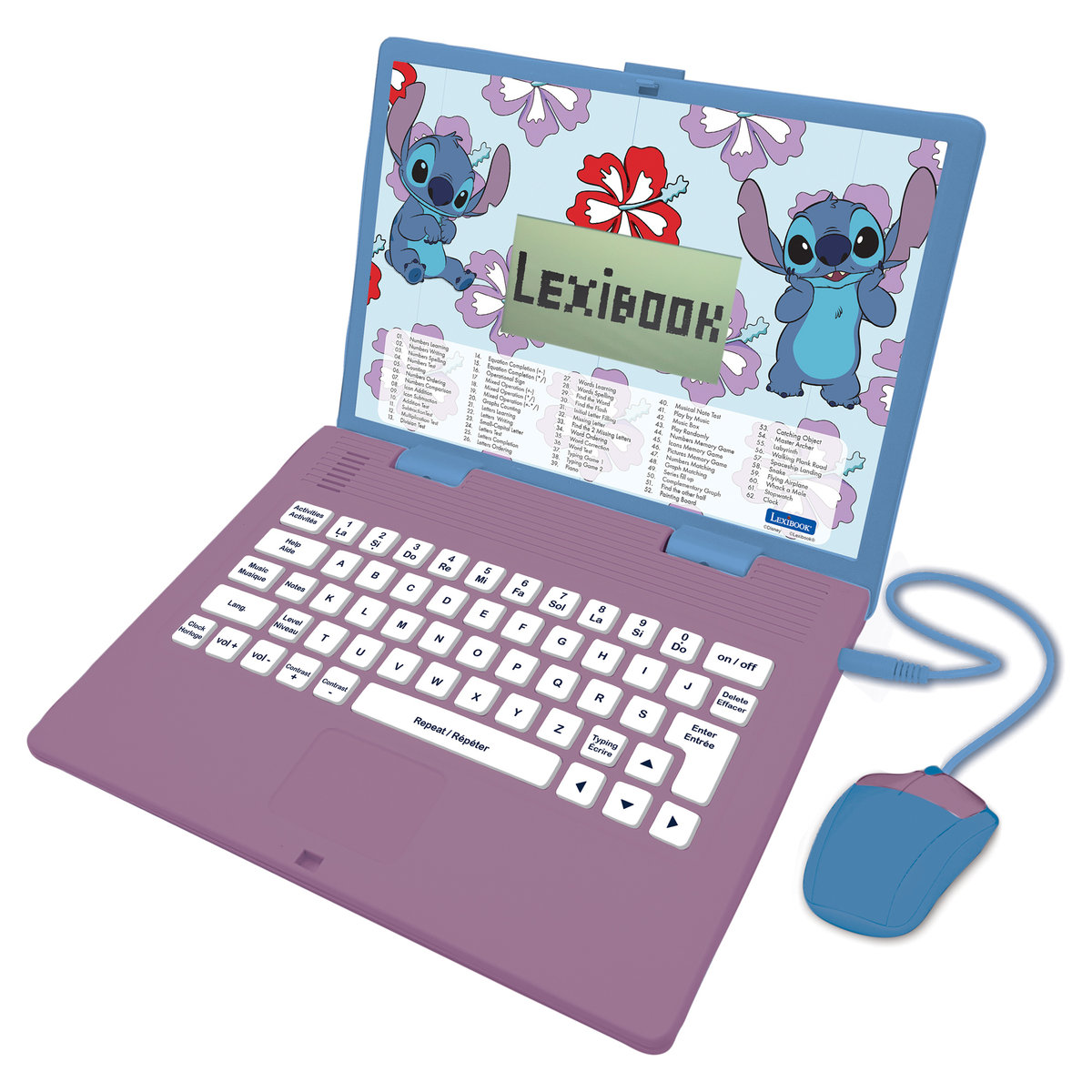 Lexibook Notebook edukacyjny francusko-angielski Disney Stitch